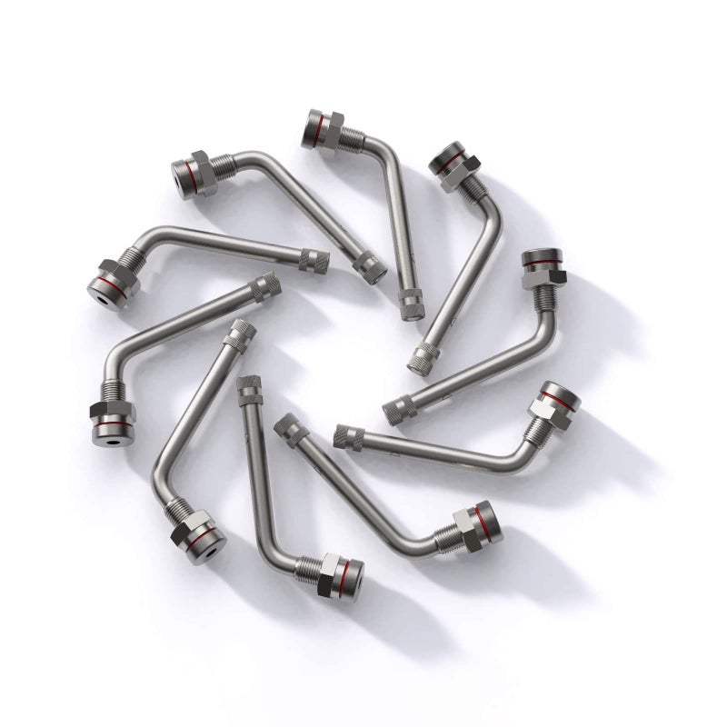 CKAuto TR545D 60 Degree Bend Clamp-in Valve Stems (10 Pack) - Image 1